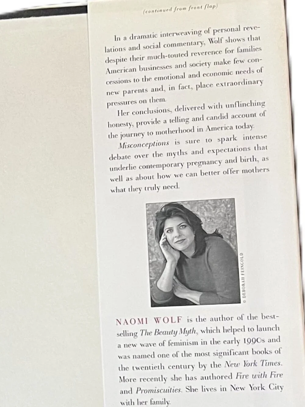 Misconceptions: Truth Lies & the Unexpected on the Journey to Motherhood/N. Wolf